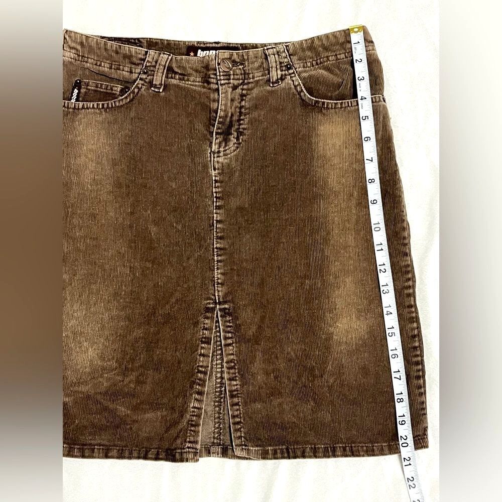 Bongo Jeans Brown Corduroy Hipster Skirt with Pockets Women’s Size 7 - Picture 6 of 14